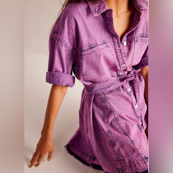 Free People Purple Mini Dress - Picture 4 of 11